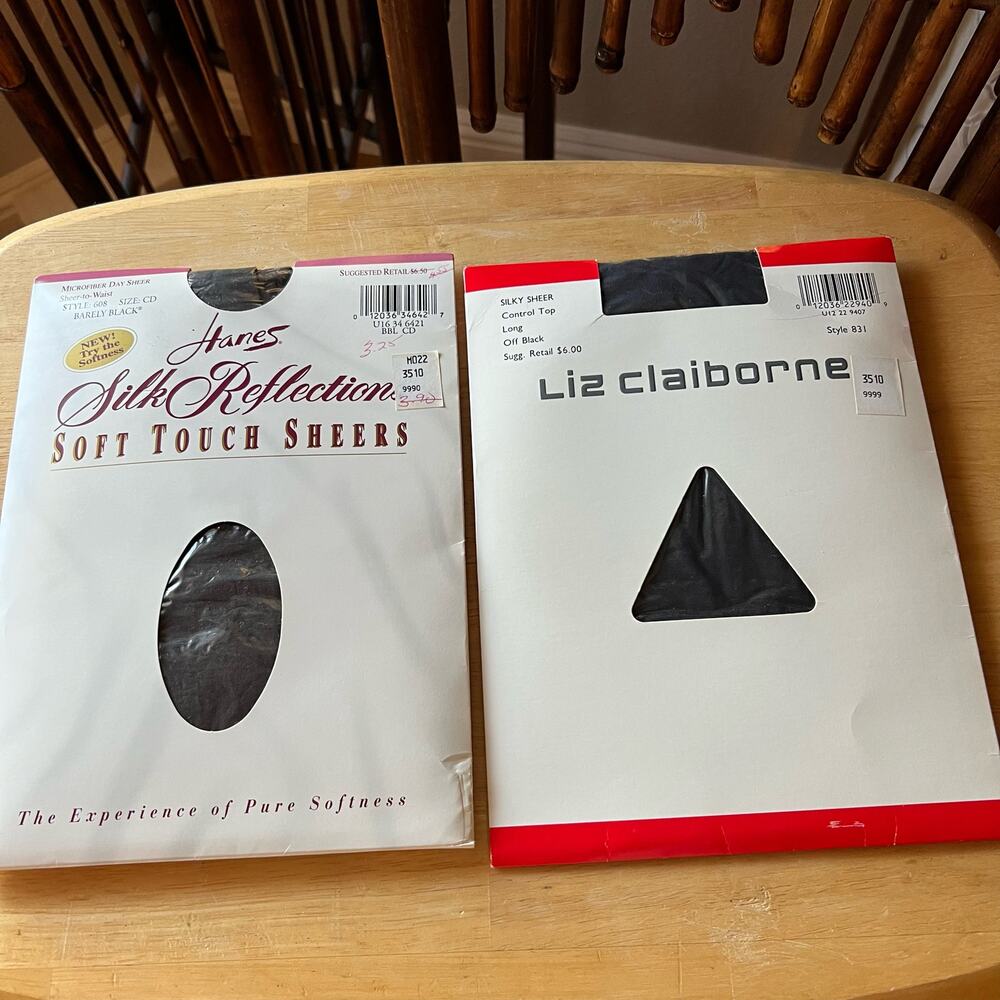 Liz Claiborne and Hanes vintage nylons size CD/long new old stock